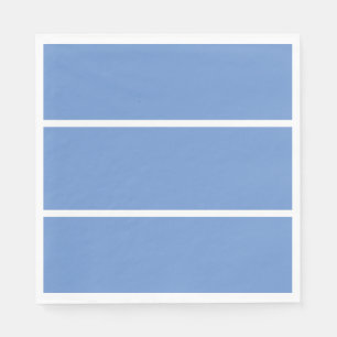 Three Stylish Light Cornflower Blue Wide Stripes Napkin