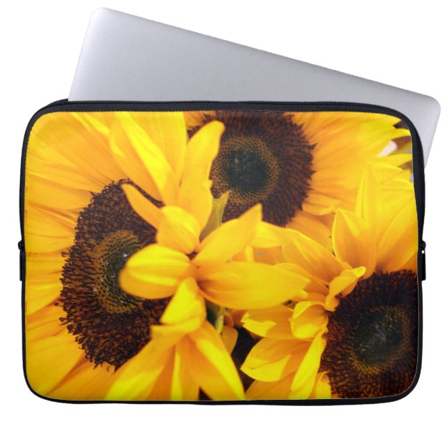 Three Sunflowers Electronics Bag (Front)