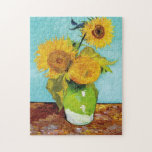 Three Sunflowers in a Vase by Van Gogh Puzzle<br><div class="desc">Van Gogh - a celebration of the Masters of Art</div>