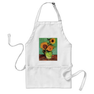 Three Sunflowers in a Vase by Vincent van Gogh Standard Apron