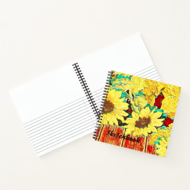Three Sunflowers Notebook (Inside)