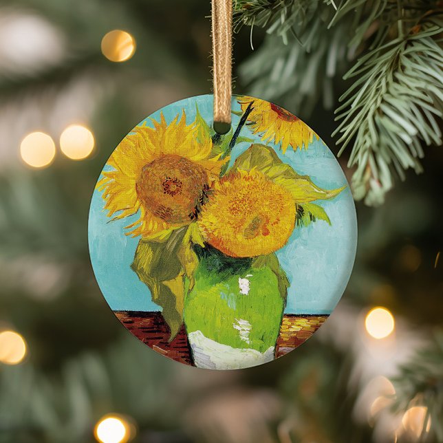 Three Sunflowers | Vincent van Gogh Ceramic Tree Decoration (Creator Uploaded)