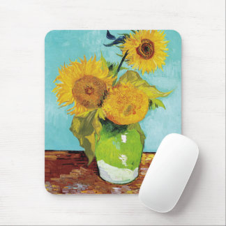 Three Sunflowers | Vincent van Gogh Mouse Pad