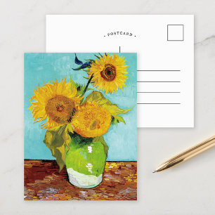 Three Sunflowers   Vincent Van Gogh Postcard