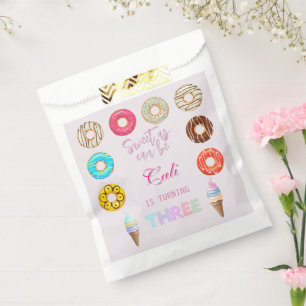 THREE Sweet As Can Be Girl 3rd Birthday  Favour Bags