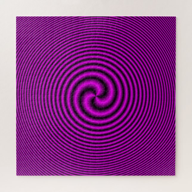 Three Tailed Spiral in Violet Pink Jigsaw Puzzle (Horizontal)