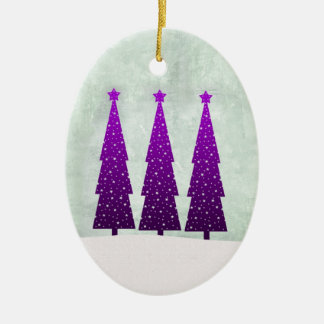 Three Tall Christmas Trees Ornament
