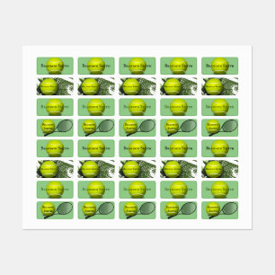 Three Tennis Designs Name Tags