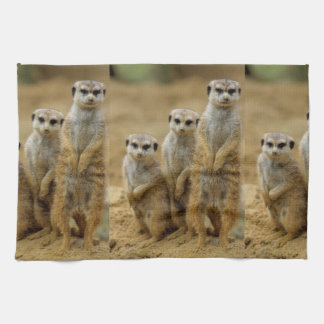 three terrestrial (Suricata suricatta) Tea Towel