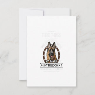 Three Things You Dont Mess With - German Shepherd RSVP Card