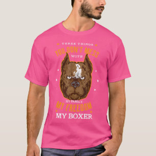 Three Things You Don'T Mess With My Family Dogs Fu T-Shirt