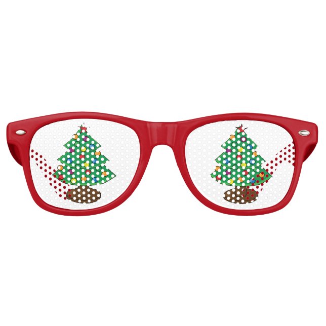 Three Tier Christmas Tree Retro Sunglasses (Front)