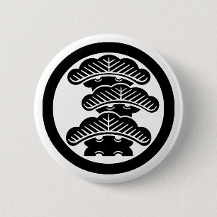 Three-tiered pine R in circle 6 Cm Round Badge