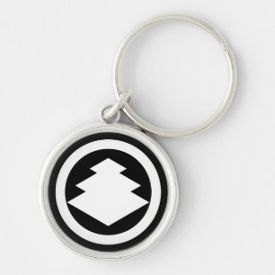 Three-tiered rhombuses in circle key ring