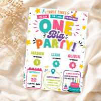 Three Times the Fun Triple Joint Birthday