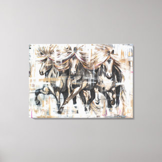 Three Tölters Brown Canvas Print