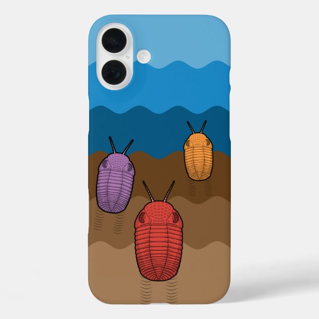 Three Trilobite Travellers- Paleontology Case-Mate iPhone Case (Back)