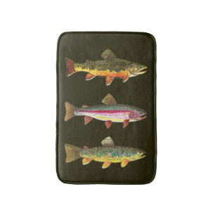 Three Trout Decor Bath Mat