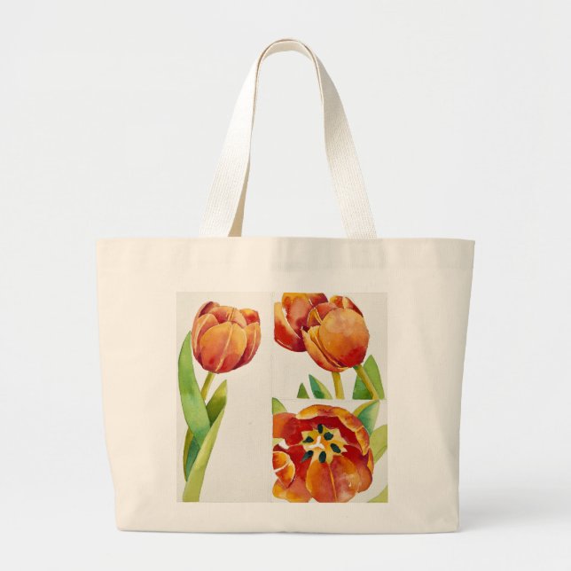 Three tulip studies in a sure 2013 large tote bag (Front)