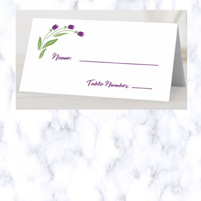 Three Tulips Design Place Card (Creator Uploaded)