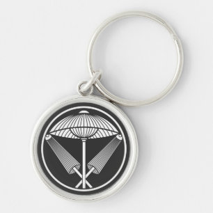 Three umbrellas in a threadlike ring key ring