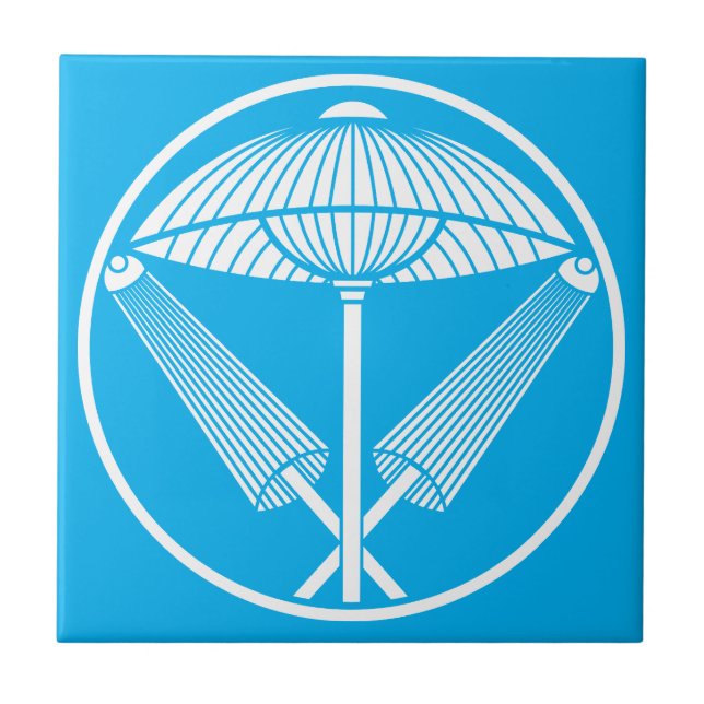 Three umbrellas in a threadlike ring tile (Front)