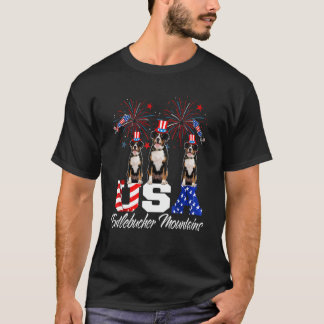 Three Usa Entlebucher Mountains American Flag Hat  T-Shirt