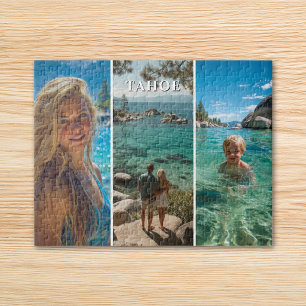 Three Vertical Strip Boho Photo 11x14 Jigsaw Puzzle