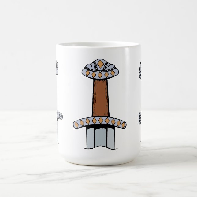 Three Viking Sword Hilts Coffee Mug (Center)