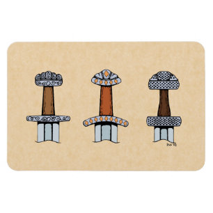 Three Viking Sword Hilts Magnet
