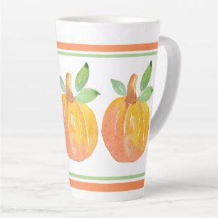 Three Watercolor Pumpkins 2 Latte Mug