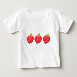 Three Watercolor Strawberries Baby T-Shirt