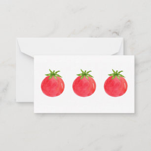 Three Watercolor Tomatoes   Card