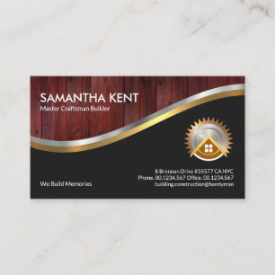 Three Waves Exquisite Timber Architect Builder Business Card