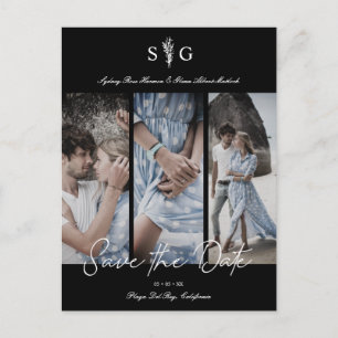 Three Wedding Photo Collage Engagement Session Postcard