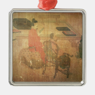 Three Well-Read Men from Lieou-Li T'ang Metal Tree Decoration