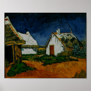 Three White Cottages Saintes-Maries Van Gogh Fine Poster