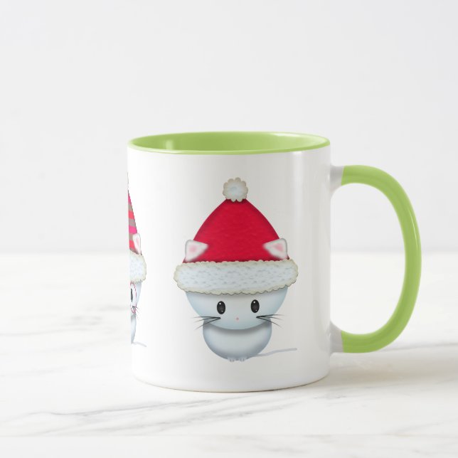 Three White Kittens Christmas Mug (Right)