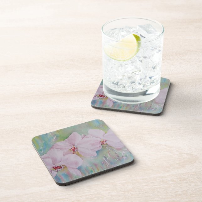 THREE WHITE ORCHIDS COASTERS (Right Side)