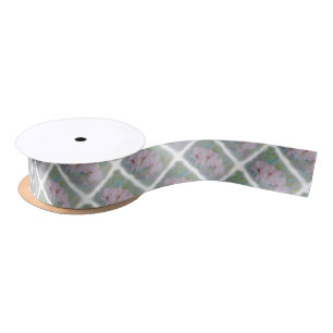 THREE WHITE ORCHIDS RIBBON SATIN RIBBON