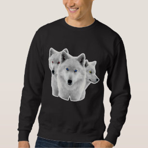 Three White Wolves Sweatshirt