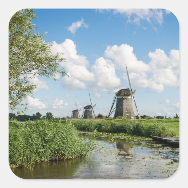 Three windmills and a canal sticker (Front)