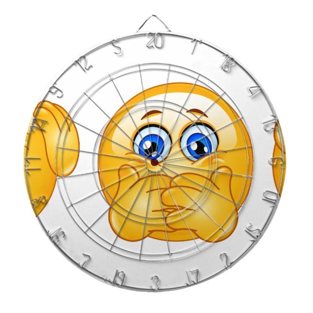 three wise emojis dartboard (Front)