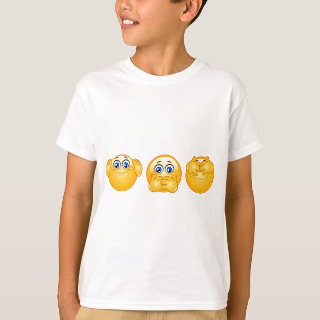 three wise emojis T-Shirt (Front)