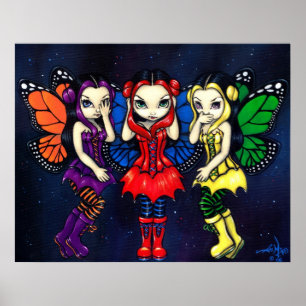 Three Wise Faeries gothic fairy Art Print
