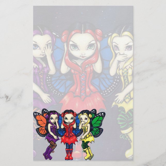 "Three Wise Faeries" Stationery (Front)