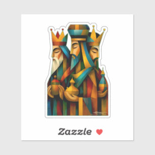 Three Wise Men Abstract Nativity Art
