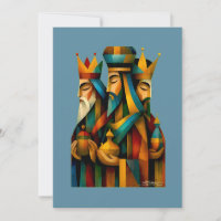 Three Wise Men Abstract Nativity Art