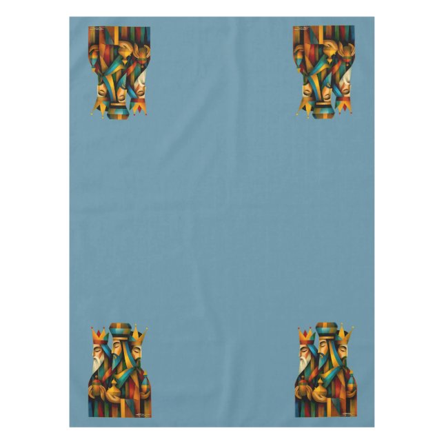 Three Wise Men Abstract Nativity Art  Tablecloth (Front)