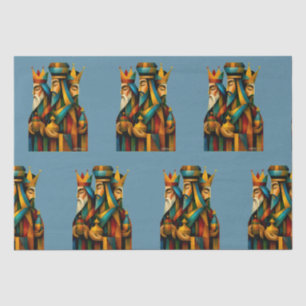 Three Wise Men Abstract Nativity Art Tissue Paper